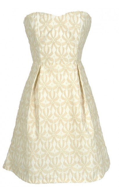 Sand Dollar Summer Dress in Ivory/Beige